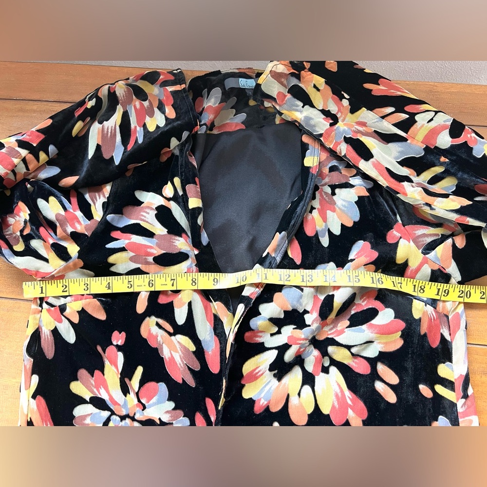 Eva Franco Anthropologie Velvet Burnout Fireworks Kimono Open Front Size Small - Picture 10 of 10